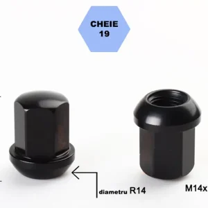 Set 5 piulite roata TITAN BOLT M14x1,5 cu lungime 32 Popular