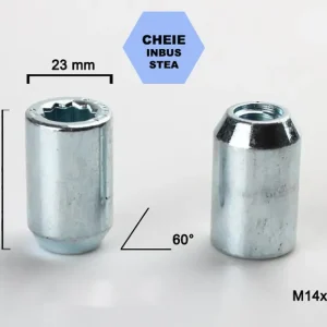 Noutate Set 5 piulite roata TITAN BOLT M14x1,5 cu lungime 37