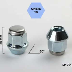 Set 5 piulite roata TITAN BOLT M12x1,2 cu lungime 30 Plată sigură