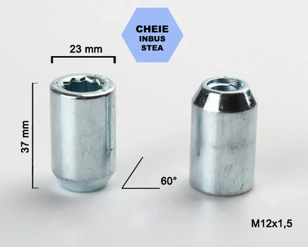 Set 5 piulite roata TITAN BOLT M14x1,5 cu lungime 30 Nu rata