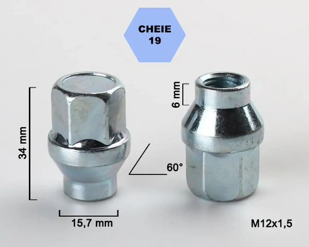 Set 5 piulite roata TITAN BOLT M12x1,5 cu lungime 30 Reducere extra