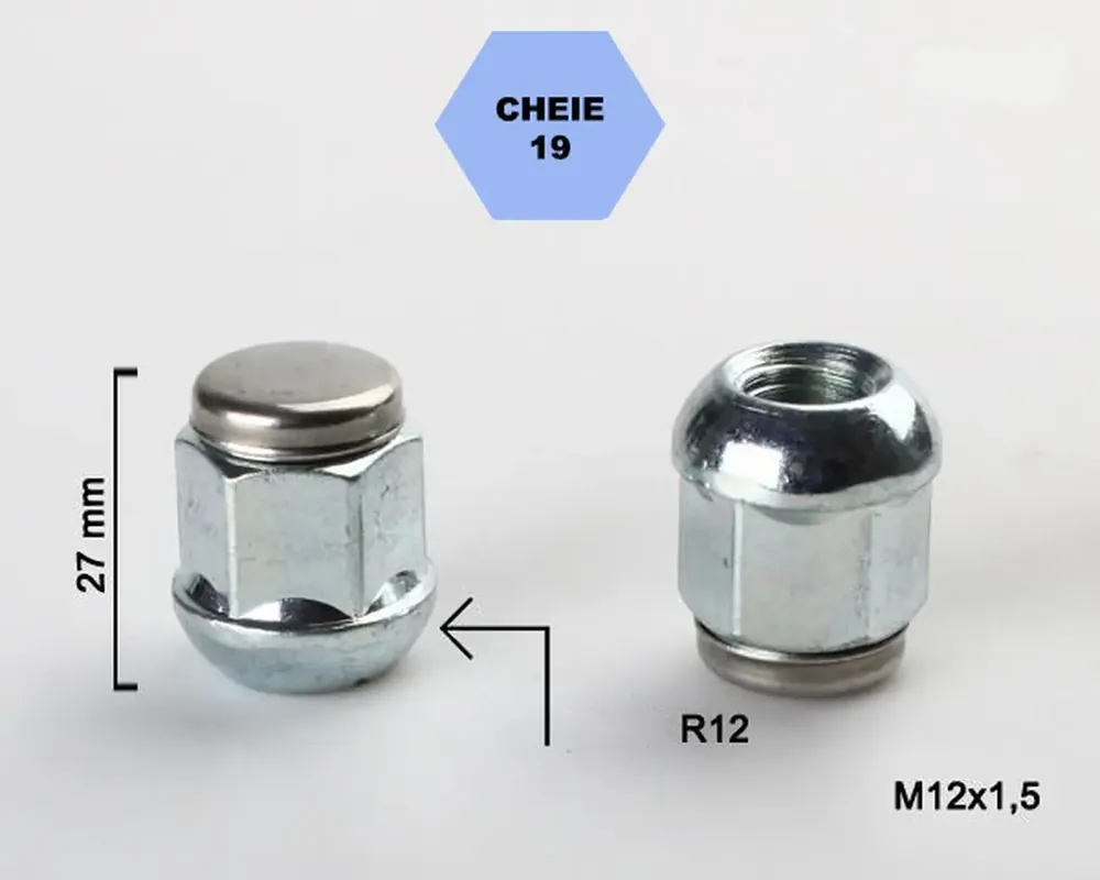 Set 5 piulite roata TITAN BOLT M12x1,5 cu lungime 27 Cumpără online