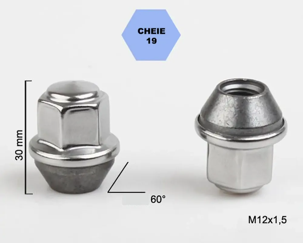 Set 5 piulite roata TITAN BOLT M12x1,5 cu lungime 30 Vezi acum