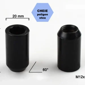 Set 5 piulite roata TITAN BOLT M12x1,5 cu lungime 37 Ieftin