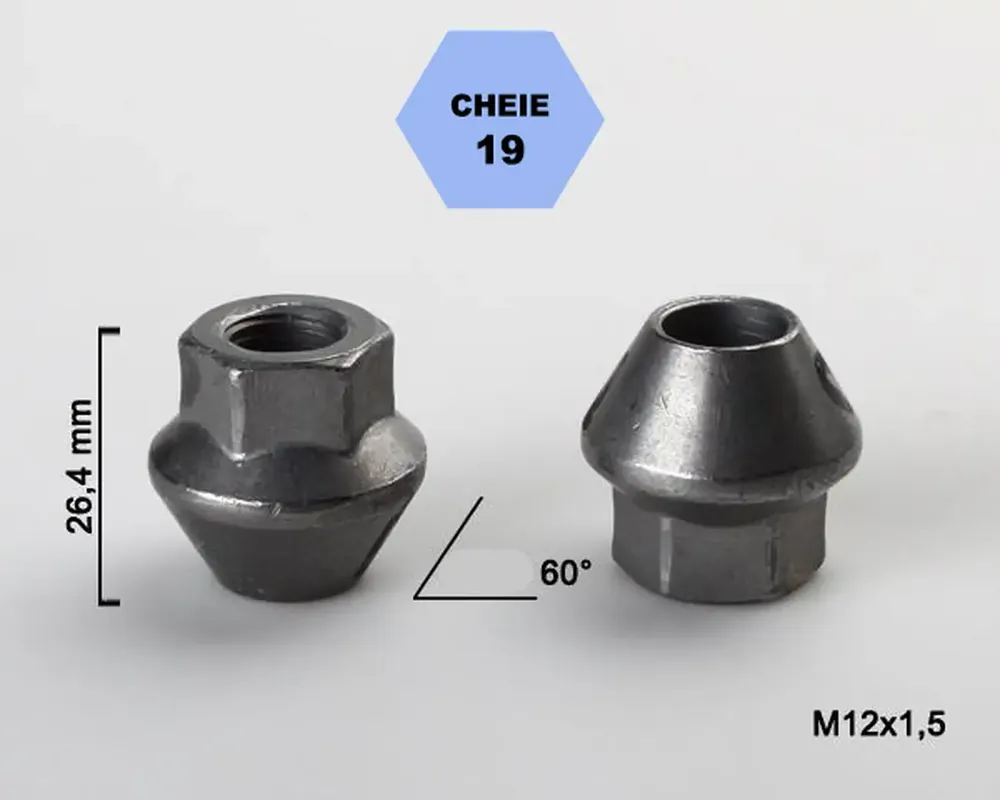 Set 5 piulite roata TITAN BOLT M12x1,5 cu lungime 29 Preț mic