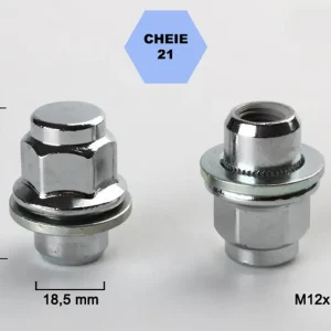 Set 5 piulite roata TITAN BOLT M12x1,5 cu lungime 37 Preț redus