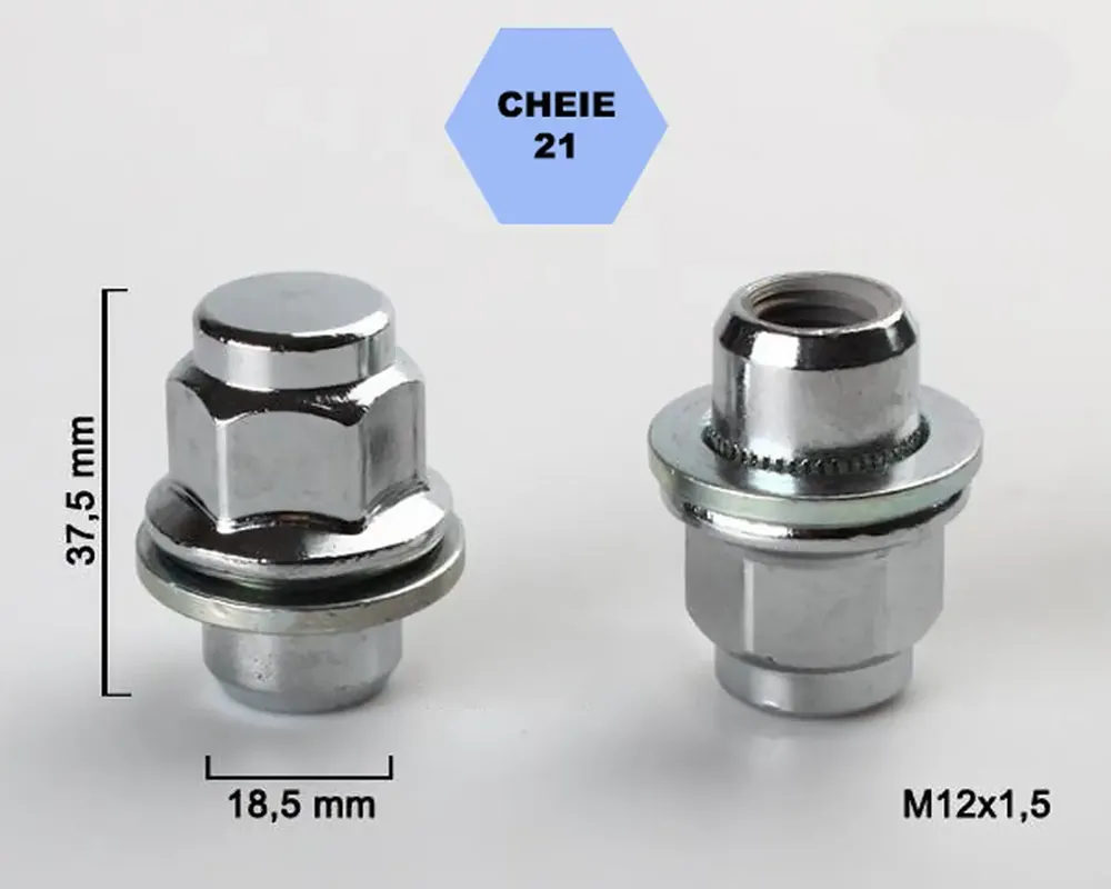 Set 5 piulite roata TITAN BOLT M12x1,5 cu lungime 37 Preț redus