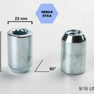 Set 5 piulite roata TITAN BOLT 9/16″x1.41 cu lungime 37 Cumpărături sigure