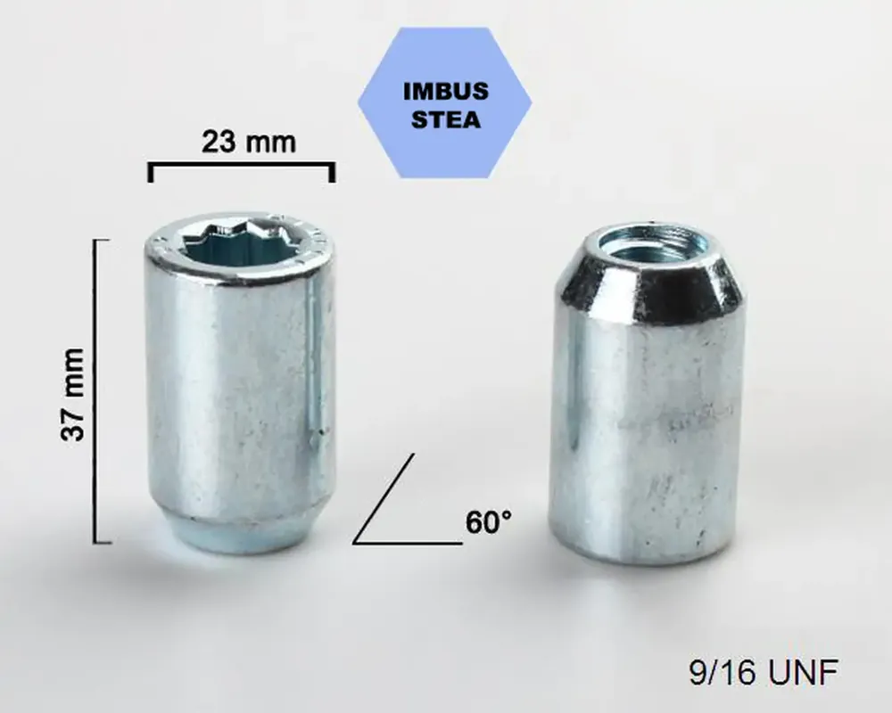 Set 5 piulite roata TITAN BOLT 9/16″x1.41 cu lungime 37 Cumpărături sigure