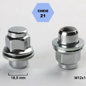 Set 5 piulite roata TITAN BOLT M12x1,2 cu lungime 37 Preț redus