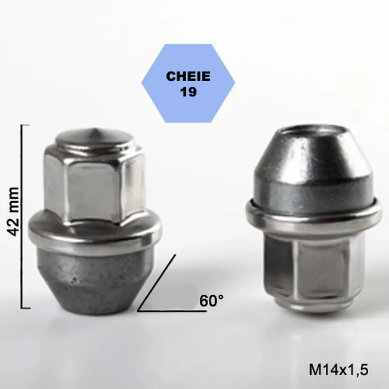 Set 5 piulite roata TITAN BOLT M14x1,5 cu lungime 42 Cumpărături sigure