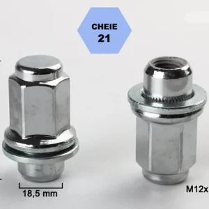 Set 5 piulite roata TITAN BOLT M12x1,5 cu lungime 47 Preț redus