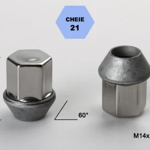 Set 5 piulite roata TITAN BOLT M14x1,5 cu lungime 34 Cel mai vândut