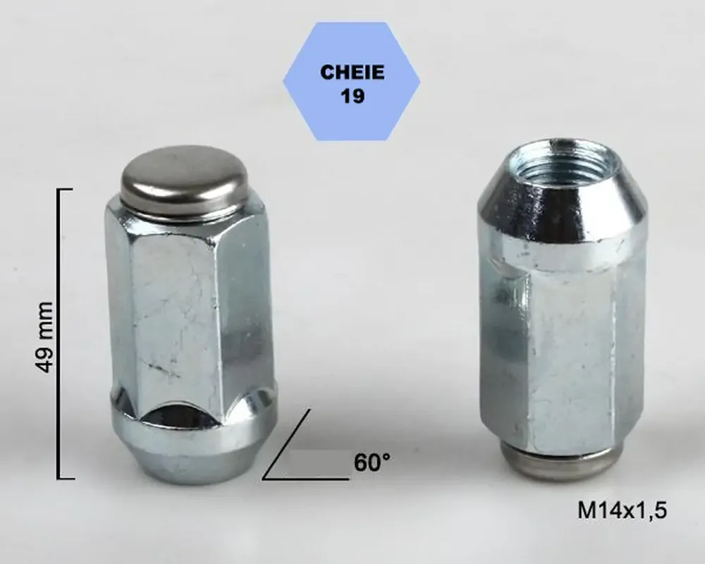 Set 5 piulite roata TITAN BOLT M14x1,5 cu lungime 49 Mai ieftin
