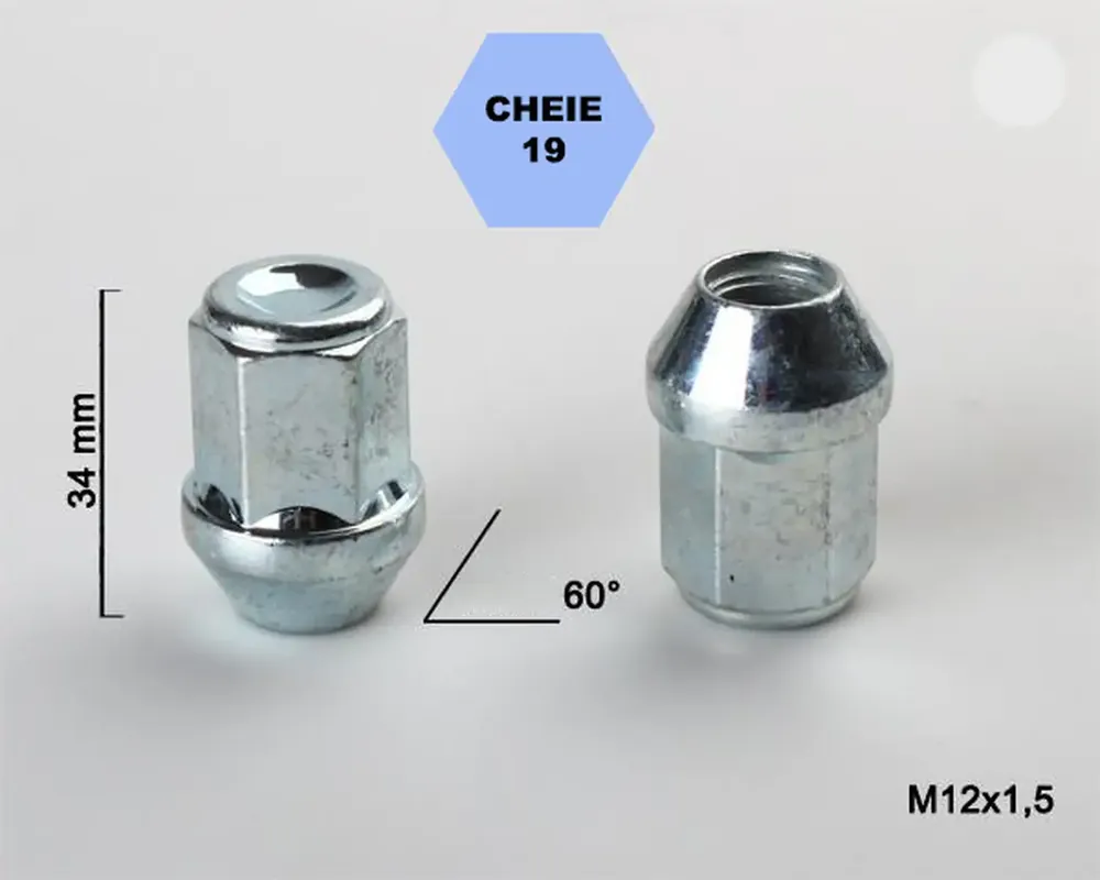 Preț mic Set 5 piulite roata TITAN BOLT M12x1,5 cu lungime 34
