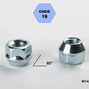 Set 5 piulite roata TITAN BOLT M14x2 cu lungime 17 Calitate înaltă