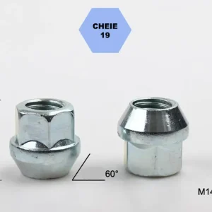 Set 5 piulite roata TITAN BOLT M14x1,5 cu lungime 25 Preț redus