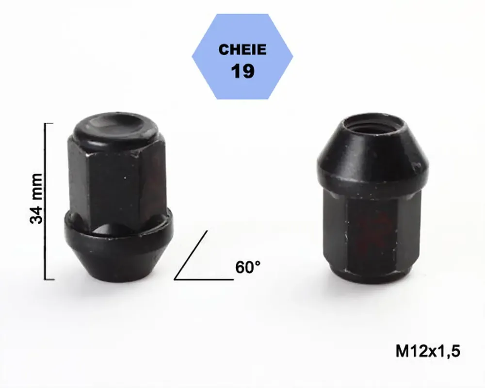 Bestseller Set 5 piulite roata TITAN BOLT M12x1,5 cu lungime 34