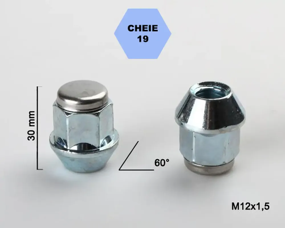 Calitate înaltă Set 5 piulite roata TITAN BOLT M12x1,5 cu lungime 30