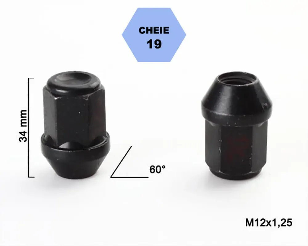 Set 5 piulite roata TITAN BOLT M12x1,2 cu lungime 34 Cumpără acum