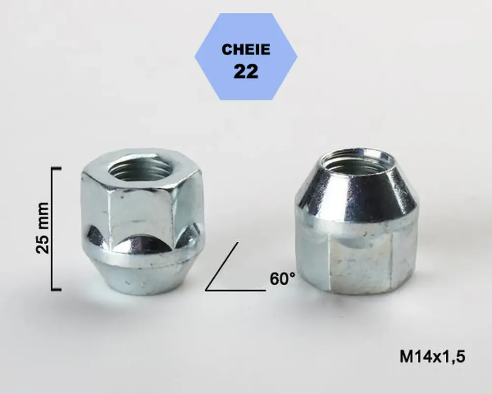 Set 5 piulite roata TITAN BOLT M14x1,5 cu lungime 25 Retur gratuit