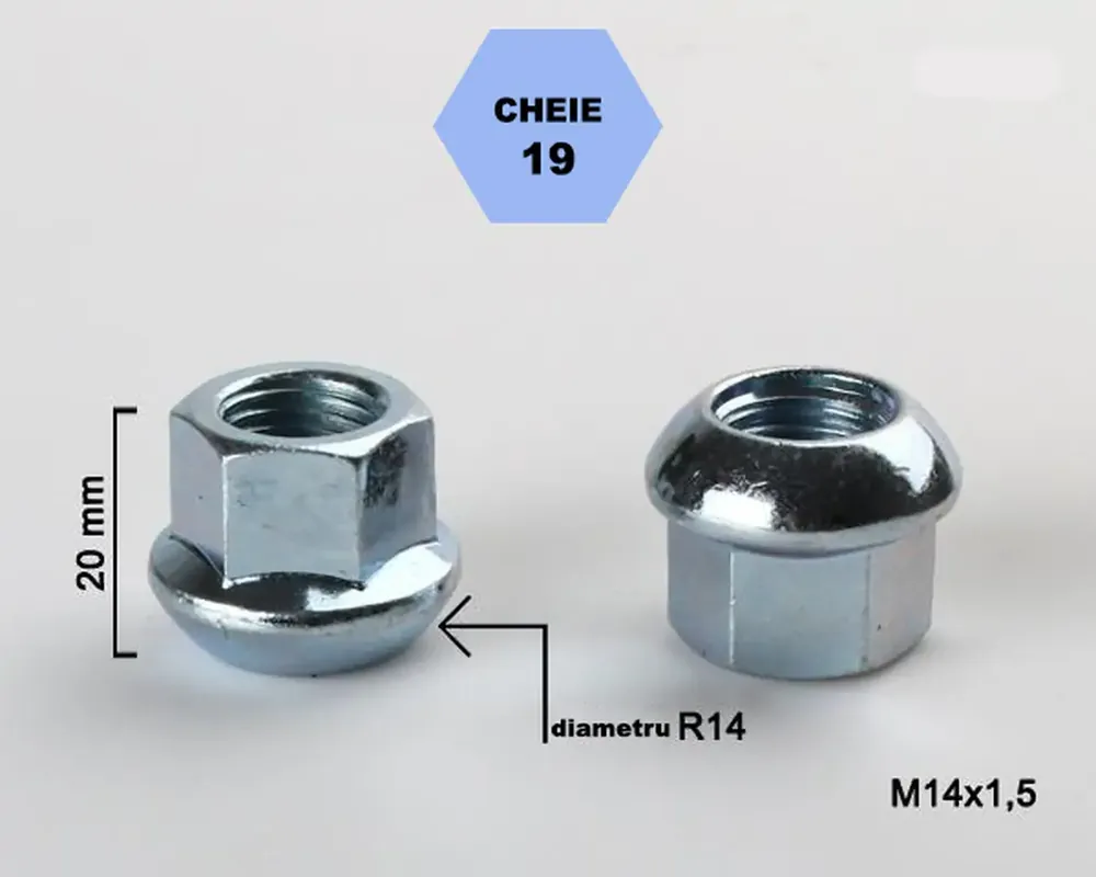 Reduceri Set 5 piulite roata TITAN BOLT M14x1,5 cu lungime 20