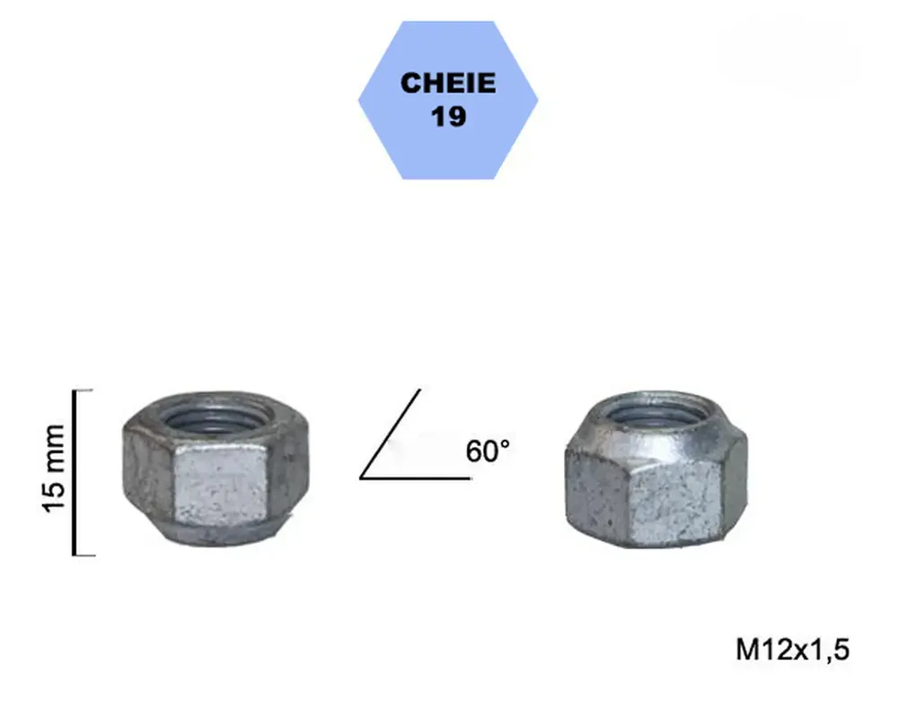 Transport gratuit Set 5 piulite roata TITAN BOLT M12x1,5 cu lungime 15