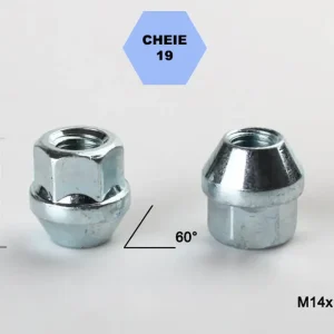 Set 5 piulite roata TITAN BOLT M14x1,5 cu lungime 25 Premium