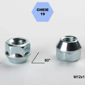 Plată sigură Set 5 piulite roata TITAN BOLT M12x1,2 cu lungime 17