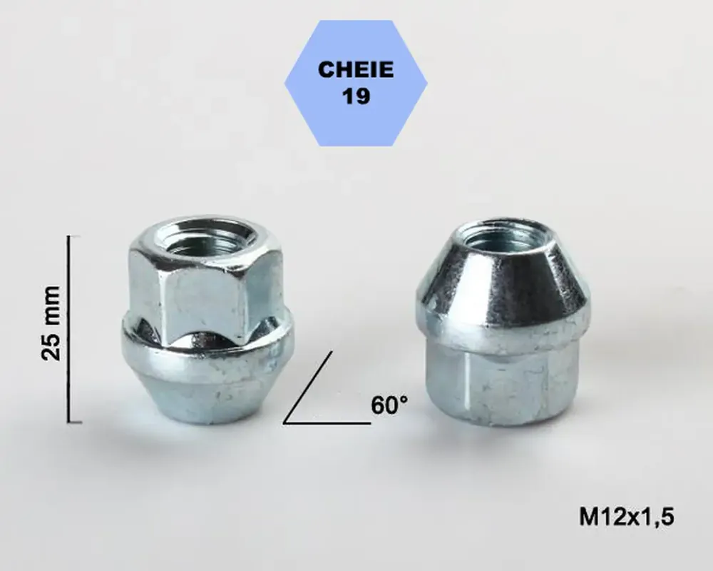Ieftin Set 5 piulite roata TITAN BOLT M12x1,5 cu lungime 25