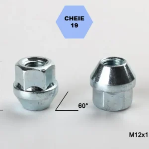 Set 5 piulite roata TITAN BOLT M12x1,2 cu lungime 25 Super ofertă