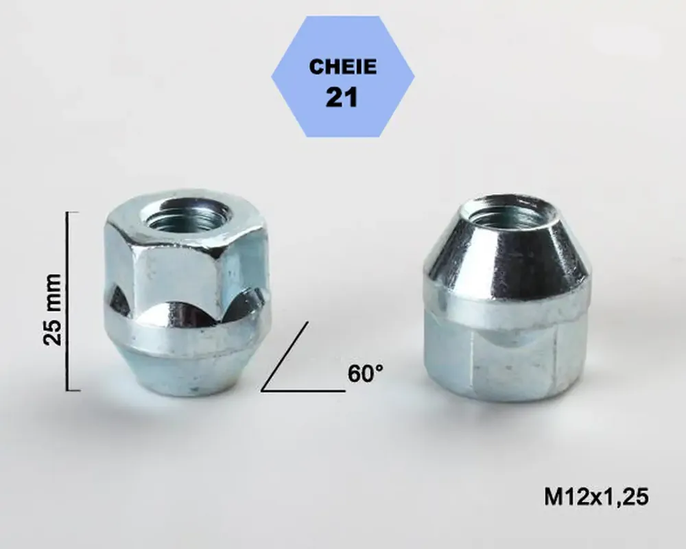 Preț redus Set 5 piulite roata TITAN BOLT M12x125 cu lungime 25