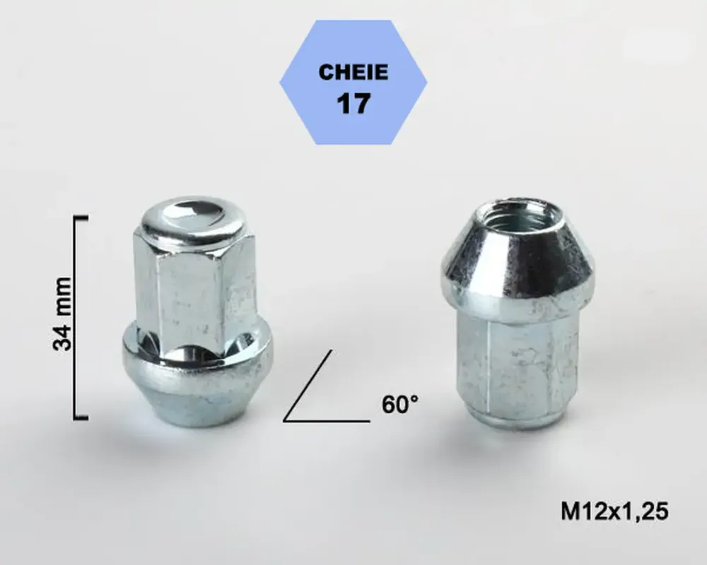 Set 5 piulite roata TITAN BOLT M12x1,2 cu lungime 34 Reducere extra