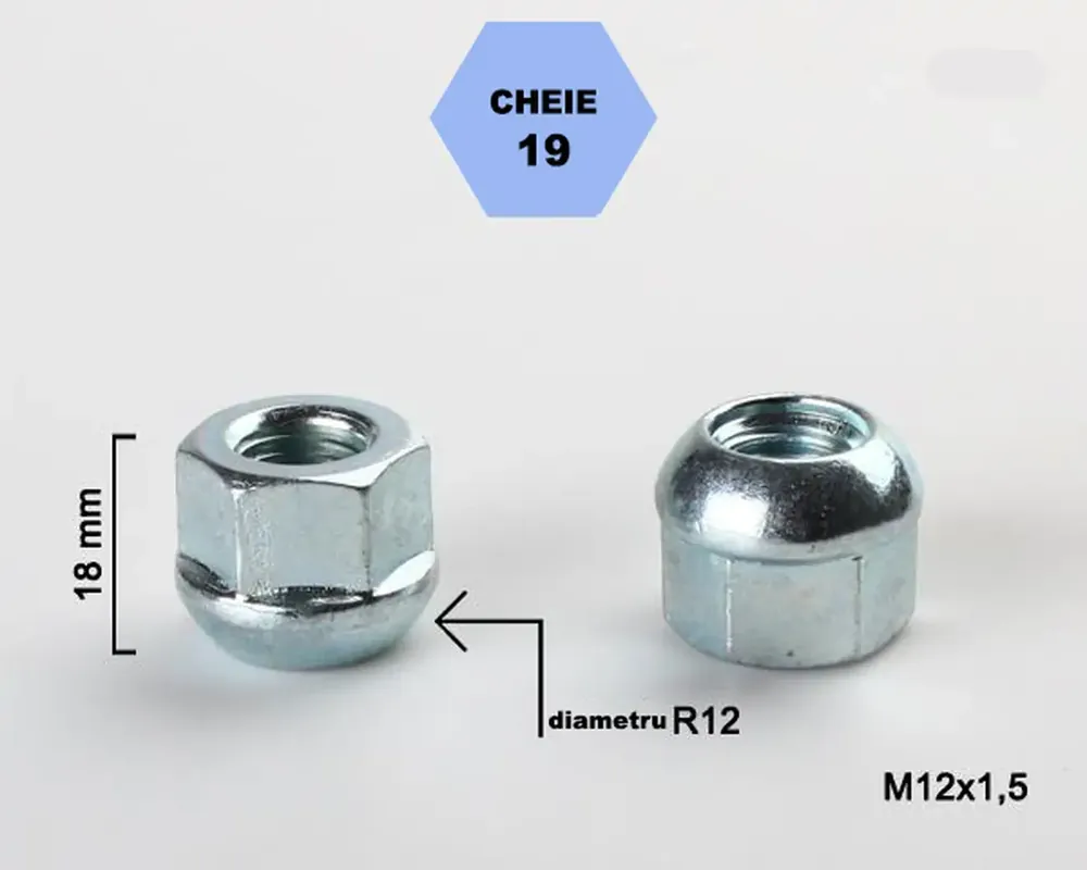 Bestseller Set 5 piulite roata TITAN BOLT M12x1,5 cu lungime 18
