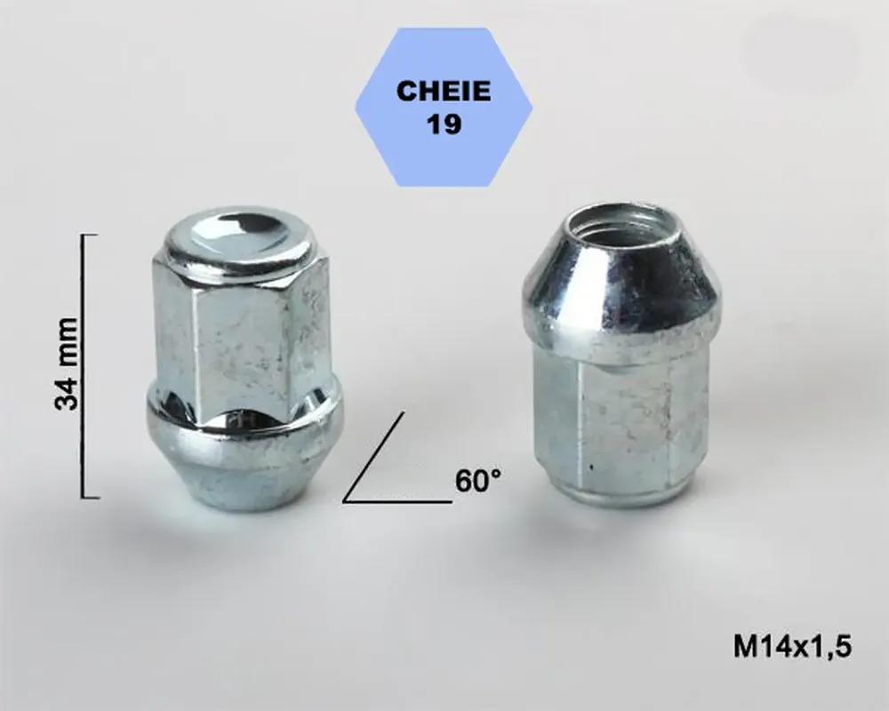 Set 5 piulite roata TITAN BOLT M14x1,5 cu lungime 34 Vezi acum