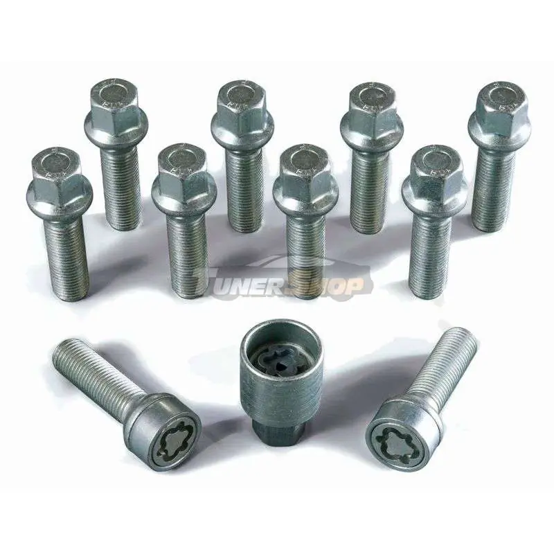 Discount Prezoane roti H&R Premium SET 10 bucati(8 prezoane,2 prezoane antifurt,cheie antifurt) cu cap sferic R13 mm M14x1,5 cu lungime filet 31mm cod 1453103SET pentru Audi, Seat, Skoda, Volkswagen