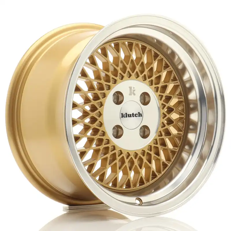Cel mai vândut Janta aliaj 15” Klutch SL1 15×8,5 ET17 4×100 Gold w/ Machined Lip