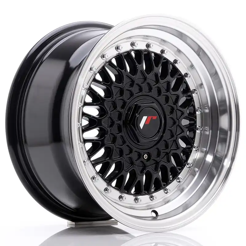 Reducere de preț Janta aliaj 15” JR Wheels JR9 15×8 ET20 4×100/108 Gloss Black w/ Machined Lip