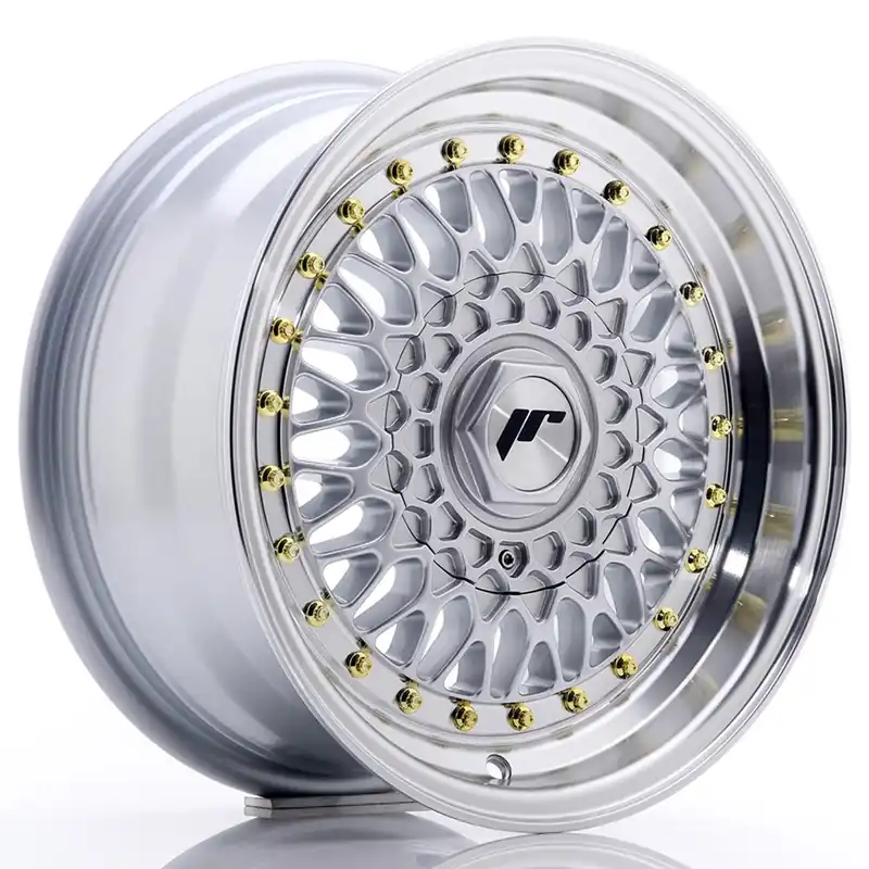 Expediere rapidă Janta aliaj 15” JR Wheels JR9 15×7 ET20 4×100/108 Silver w/ Machined Lip