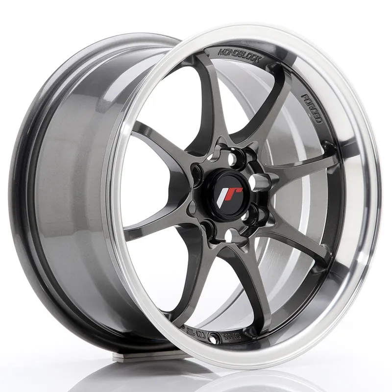 Cel mai bun preț Janta aliaj 15” JR Wheels JR5 15×8 ET28 4×100 Gun Metal w/ Machined Lip