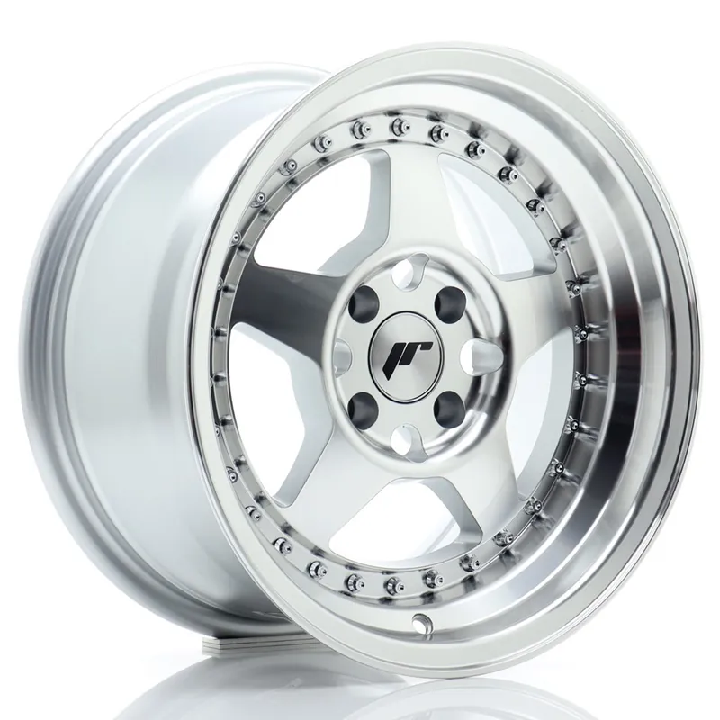 Janta aliaj 15” JR Wheels JR6 15×8 ET25 4×100 Silver Machined Face Reducere specială