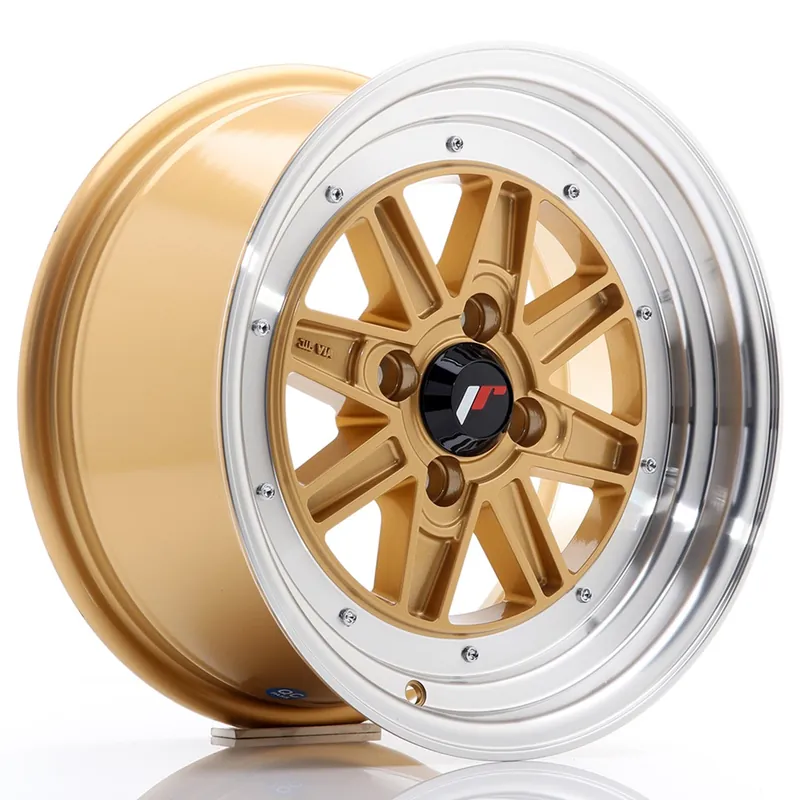 Retur gratuit Janta aliaj 15” JR Wheels JR31 15×7.5 ET20 4×100 Gold w/ Machined Lip