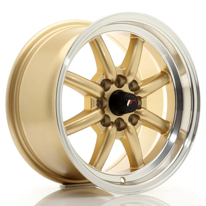 Cel mai bun preț Janta aliaj 15” JR Wheels JR19 15×8 ET20 4×100/114 Gold w/ Machined Lip
