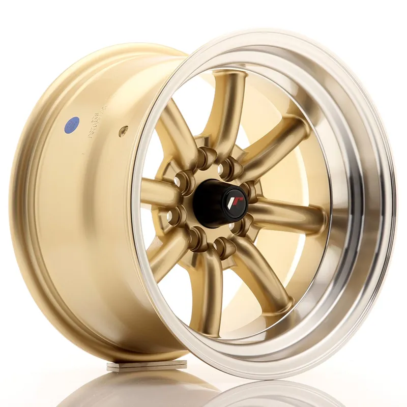 Comandă acum Janta aliaj 15” JR Wheels JR19 15×9 ET-13 4×100/114 Gold w/ Machined Lip