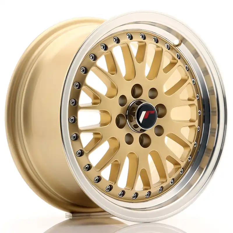 Cel mai vândut Janta aliaj 15” JR Wheels JR10 15×7 ET30 4×100/108 Gold w/ Machined Lip