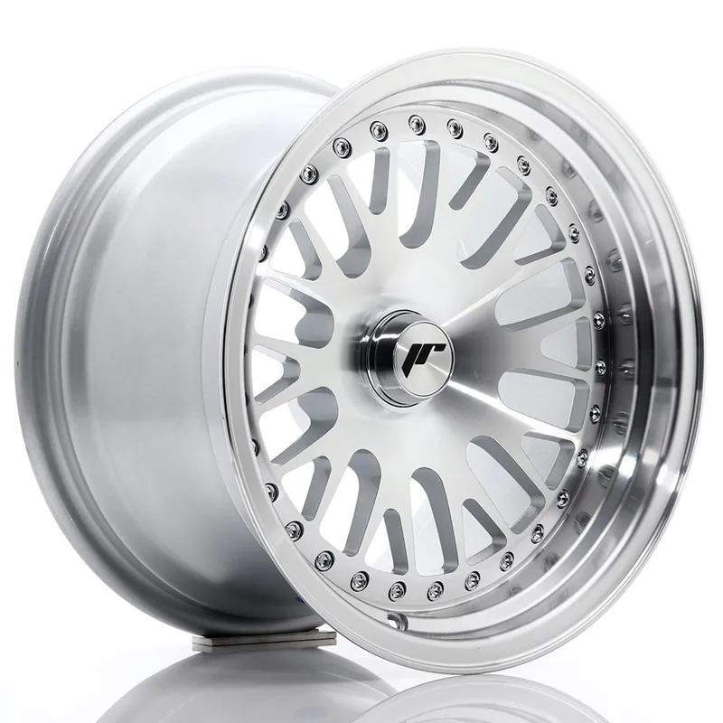 Retur gratuit Janta aliaj 15” JR Wheels JR10 15×9 ET0-20 BLANK Silver Machined Face