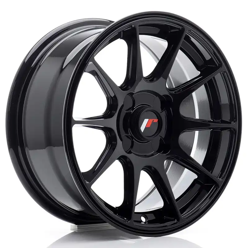 Janta aliaj 15” JR Wheels JR11 15×7 ET30 4H BLANK Gloss Black Premium