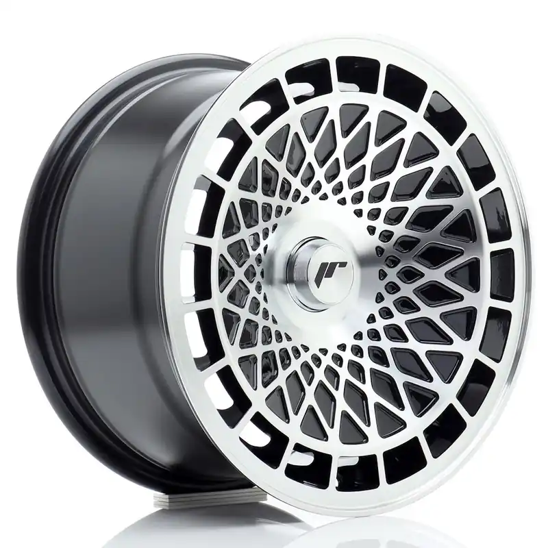 Premium Janta aliaj 15” JR Wheels JR14 15×8 ET15-25 BLANK Gloss Black Machined Face