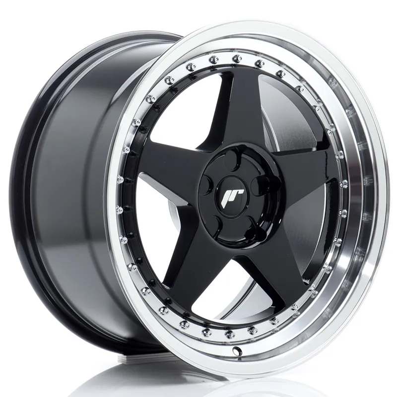 Cumpărături sigure Janta aliaj 18″ JR Wheels JR6 18×9,5 ET20-40 5H BLANK Gloss Black w/ Machined Lip