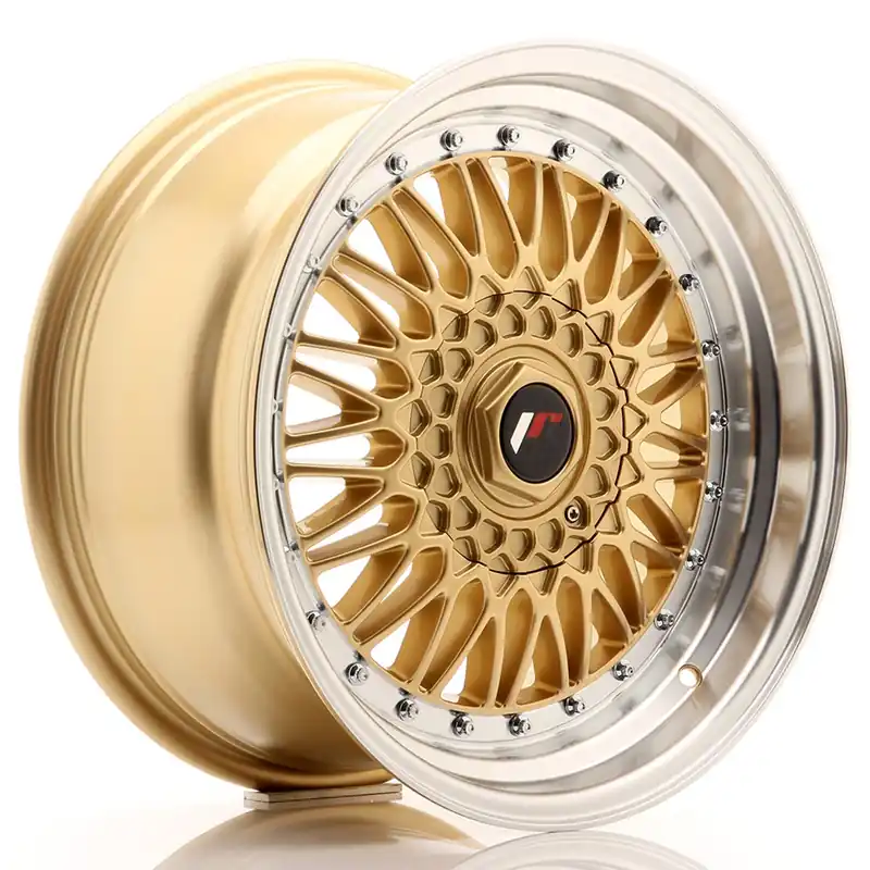 Janta aliaj 17″ JR Wheels JR9 17×8,5 ET20 5×112/120 Gold w/ Machined Lip Plată securizată